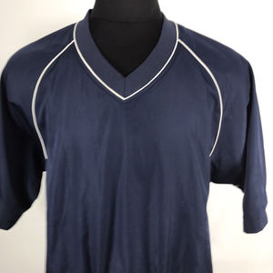 Footjoy Mens V-Neck Blue Short Sleeve Pullover